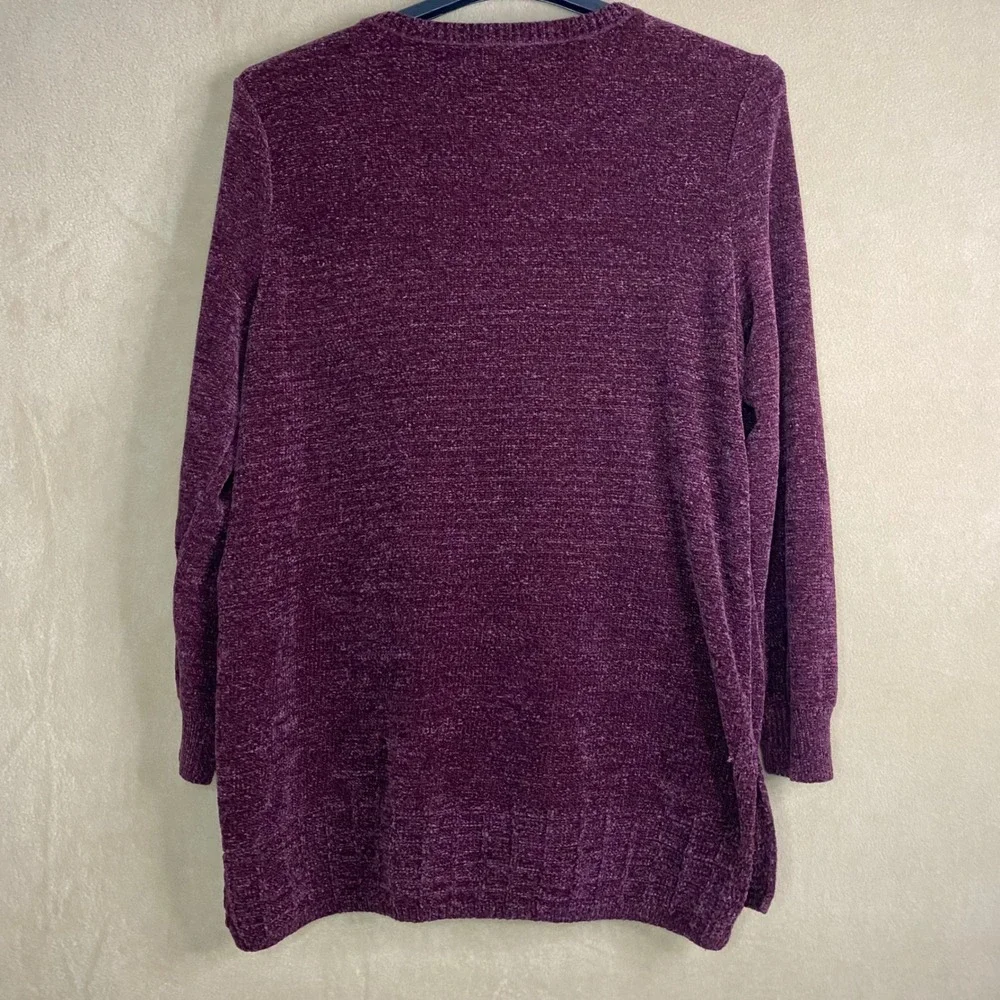 Apt 9 Womens V Neck Long Sleeve Tunic Sweater Casual Plus Size XXL Burgundy‎ EUC